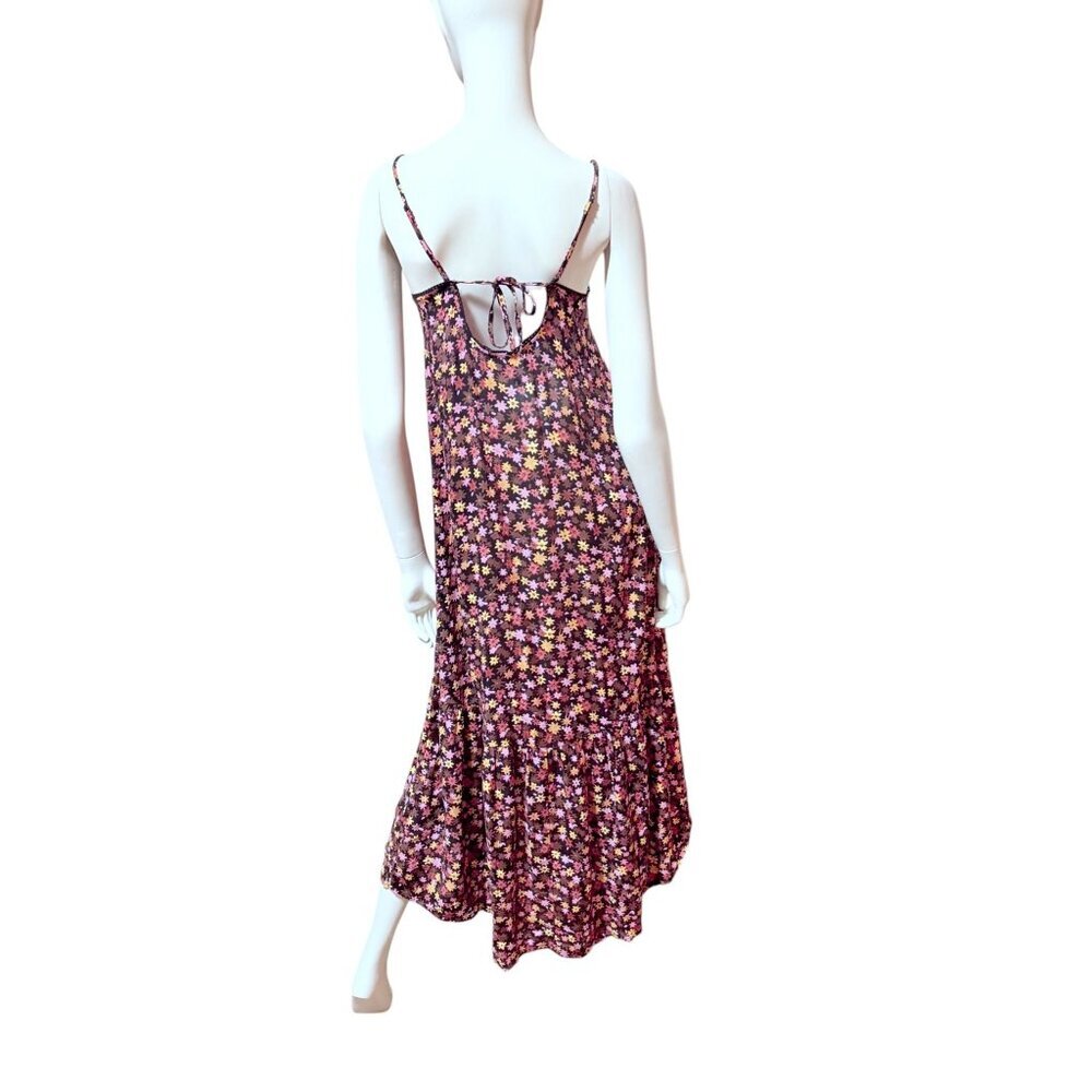 2016 Mossimo Midi Dress S Full Button Sundress Tiered Babydoll Whimsygoth - Picture 2 of 8